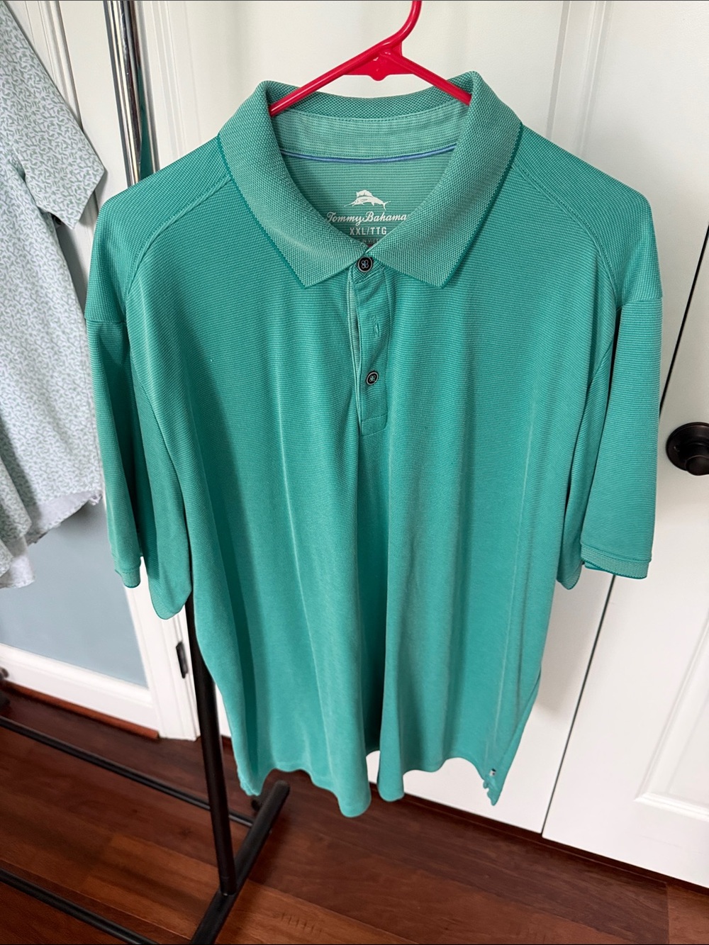 Tommy Bahama Men's Teal-Green Polo Shirt